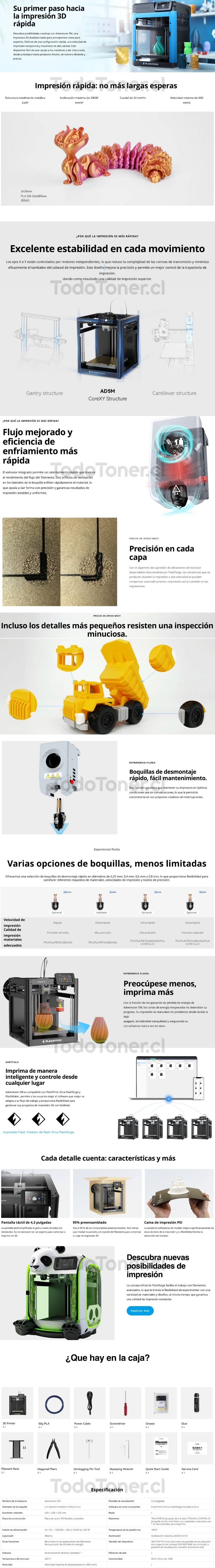 Adventure 5M Core XY Flash - Precio y Calidad | TodoToner.cl